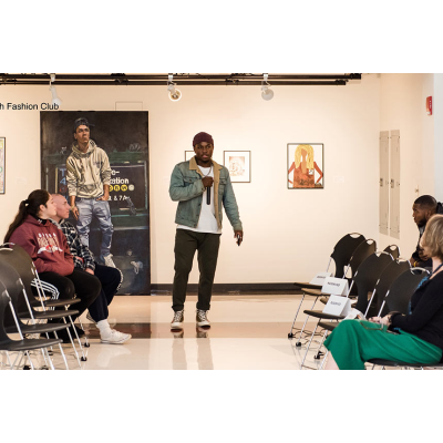 Fashion Club event in Dowd Gallery