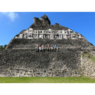 World As Your Classroom, honorable mention: Tyler Higham, “Posing with the group atop ancient Mayan archaeological site” — Belize