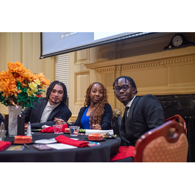 Enjoying a Black History Month event