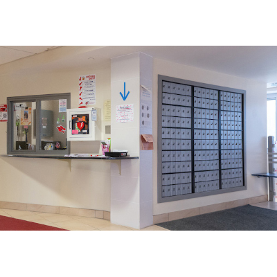 Hall office and mailboxes