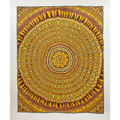 Mara Baldwin's 2021 watercolor and ink on paper, "Blessed Power"