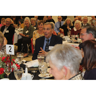 Gambitta at center of crowd