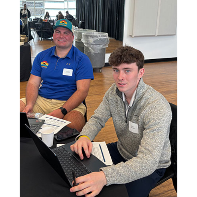 Throwing Shade creator Jayden Lont with Next Life creator Ryan Craig