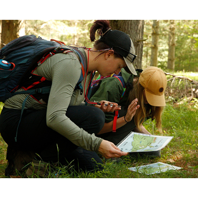 Learning to read a map during the Raquette Lake practicum