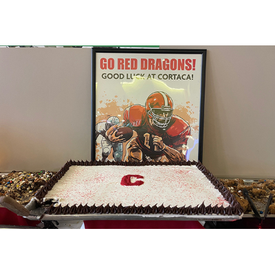 Students enjoyed desserts while boosting their team