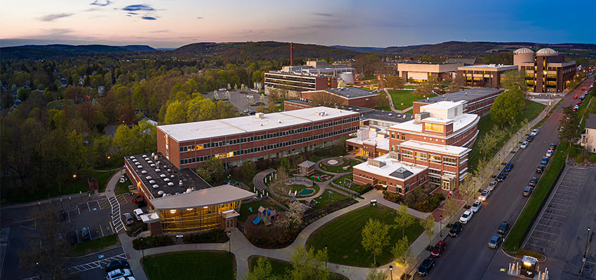Aerial view of campus