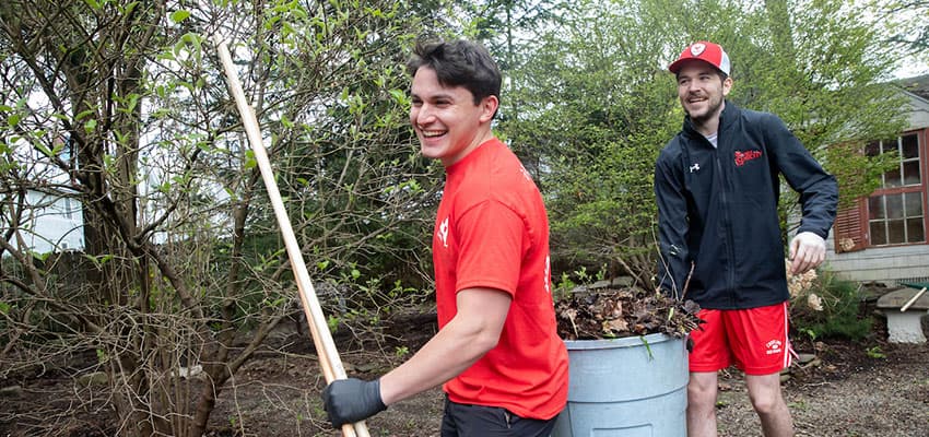 Students volunteer at The Big Event