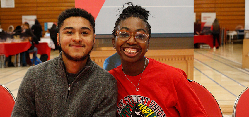 Student Government representatives prepare to meet accepted students at spring open house.