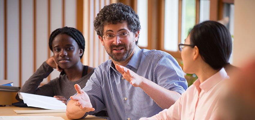 Political Science students experience a round-table community discussion on current political topics