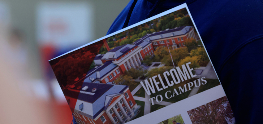 Open House Packet reads: Welcome to Campus