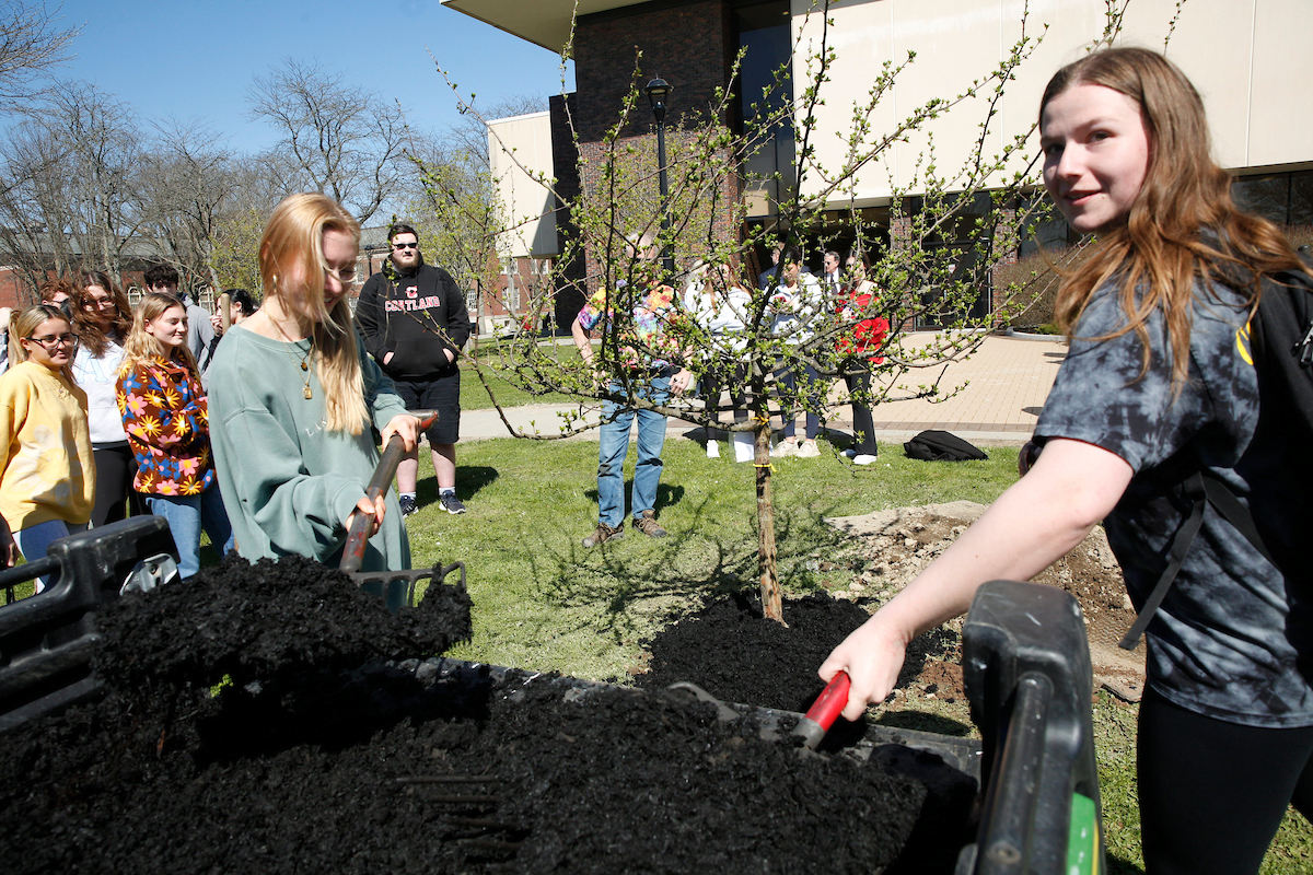 Arbor Day celebration  growing on campus