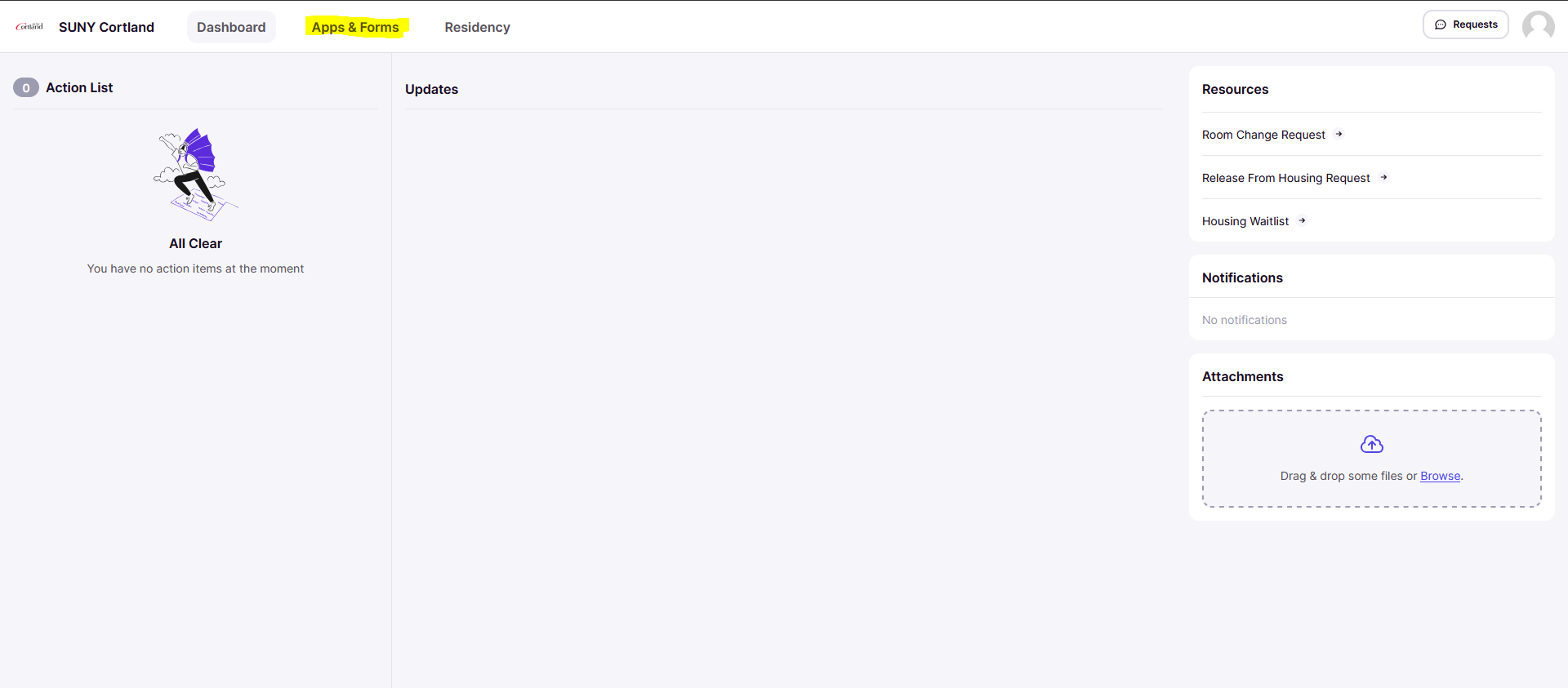 screenshot with Apps & Forms tab highlighted