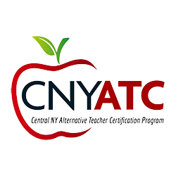 An apple outline with the text 'CNY ATC: Central NY Alternative Teaching Certification Program'