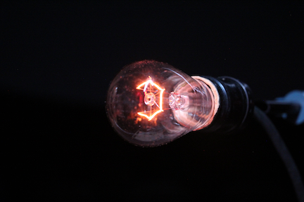 photo of the diffraction pattern from a white light source