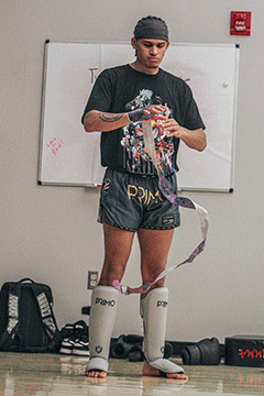 Kick boxing Pichardo taping