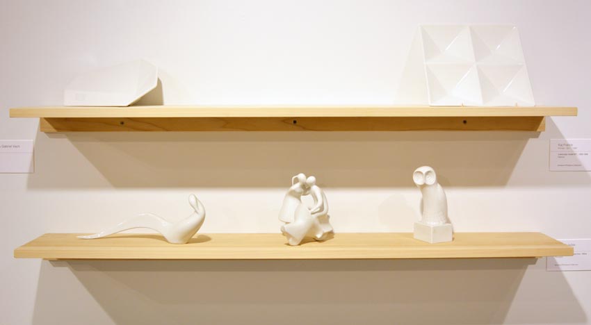 Works on display at the Dowd Gallery, SUNY Cortland, as part of the &ldquo;Artists as Collectors&rdquo; exhibition.  