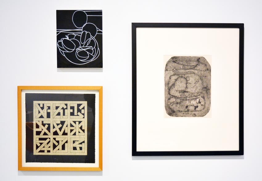 Works on display at the Dowd Gallery, SUNY Cortland, as part of the &ldquo;Artists as Collectors&rdquo; exhibition.   