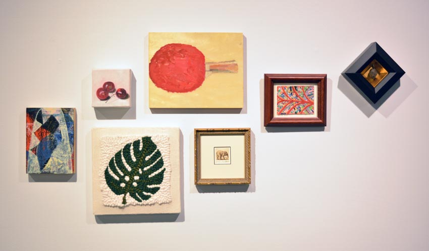 Works on display at the Dowd Gallery, SUNY Cortland, as part of the &ldquo;Artists as Collectors&rdquo; exhibition.   