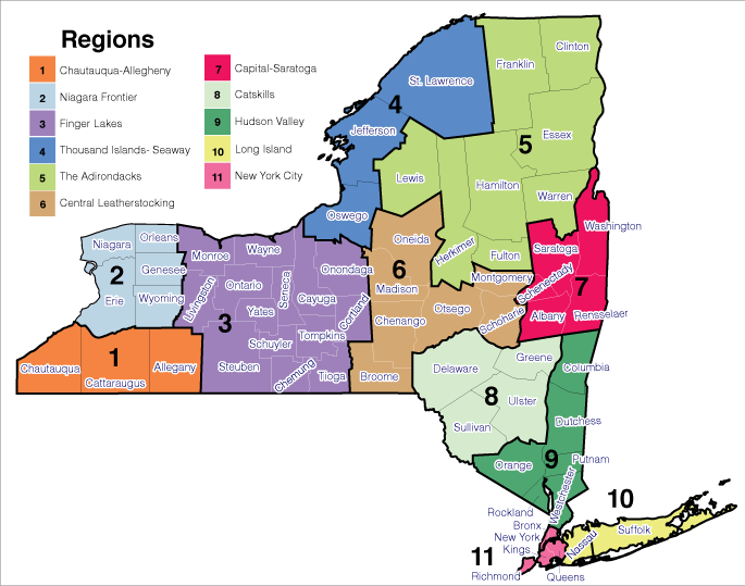 New York Regions Map