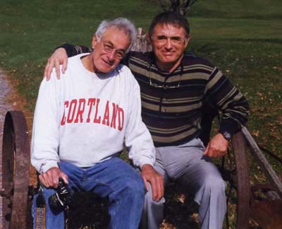 a meeting of two alumni DaBramo with author David Hennessy '53