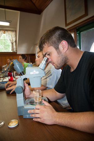 student in classroom