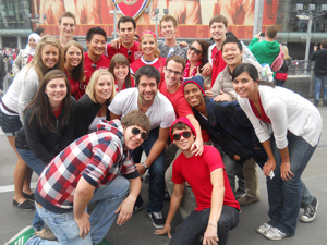 Exploring London's streets Tyler Freeman and friends
