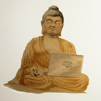 Senior Art Exhibitions Aborn buddha laptop exhibition
