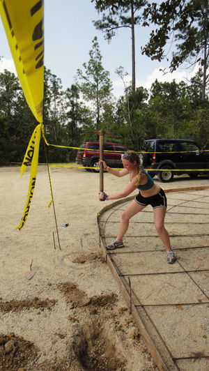 The Belize Zoo Project Pounding a pit to plant a tree