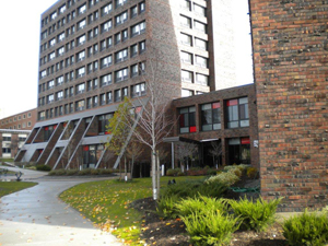 rear entrance - Smith and Casey Towers