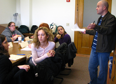 Philanthropy Class Christopher Latimer talking