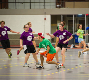recreation, physical and emotional indoor frisbee