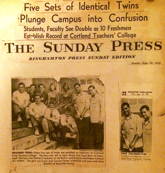 newspaper clippings from 1952