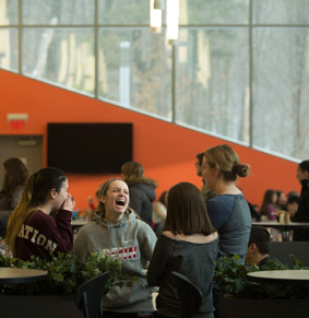 students relax between classes The Bistro at Broadway