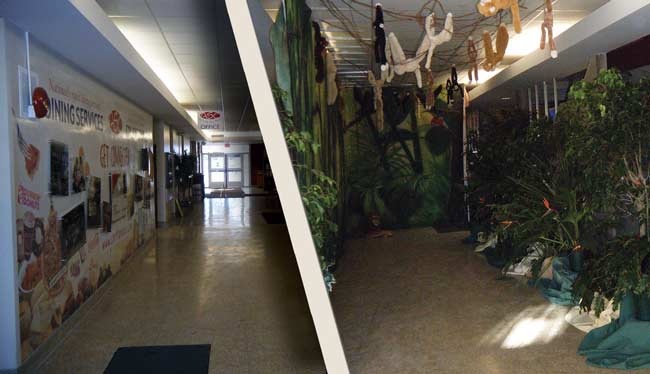 Neubig Hallway Before and After Neubig Hallway Before and After
