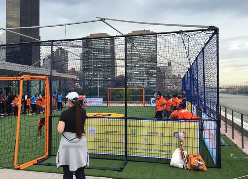 rooftop soccer field at UN Building
