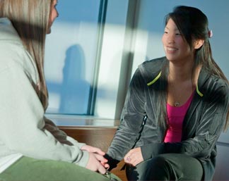 An international student with their roommate